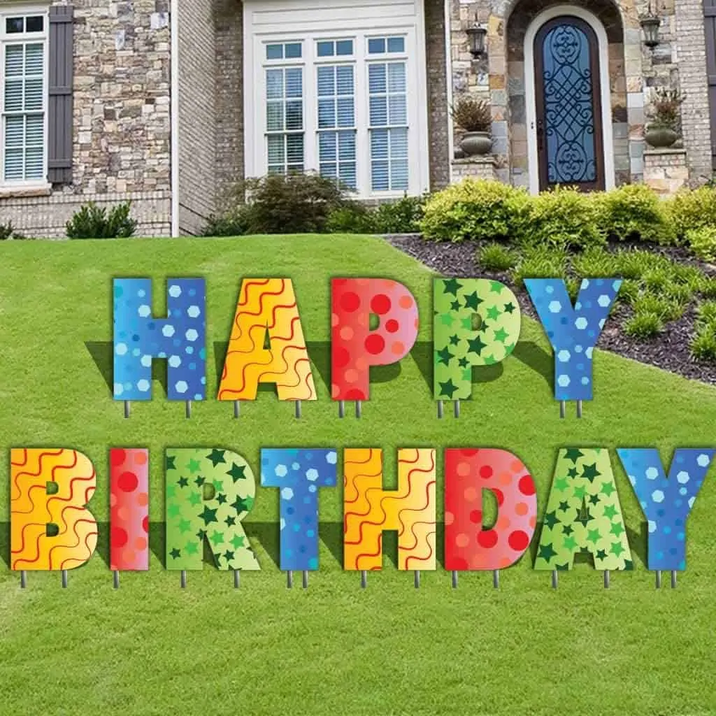 Happy Birthday Yard Card rental